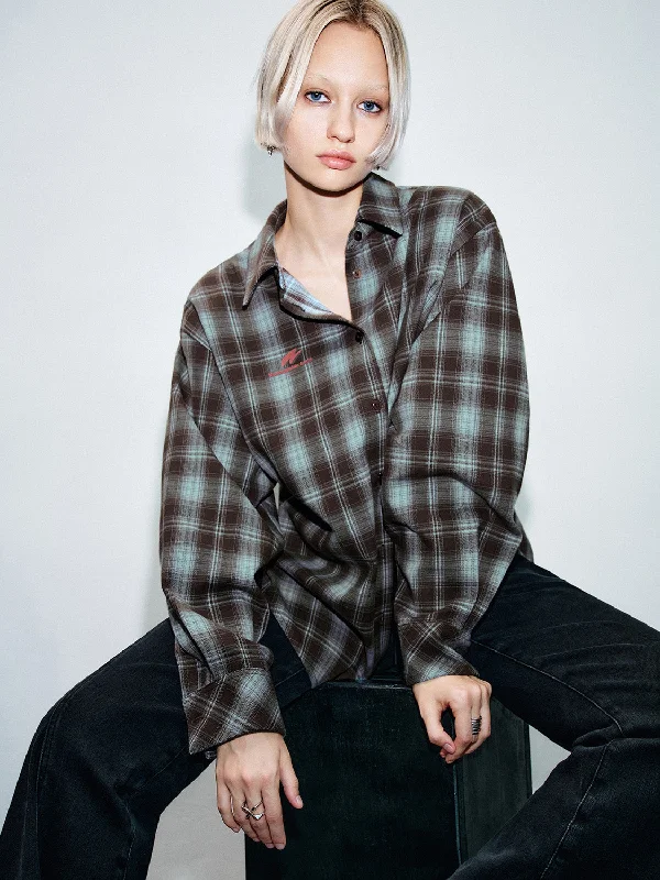 Dark Coffee Brown Plaid