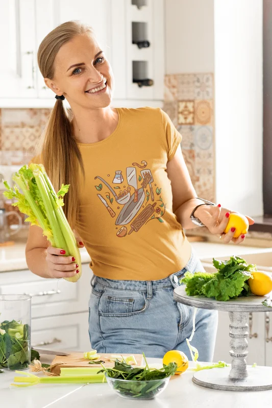 Kitchen Elements Printed T-shirt for womenCompression T-Shirts