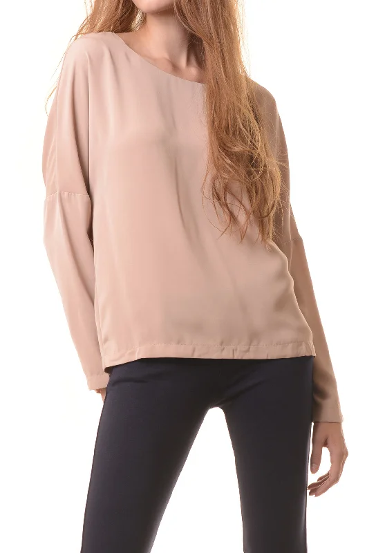 Blush Zipper Detail BlouseOrganic Cotton Shirts