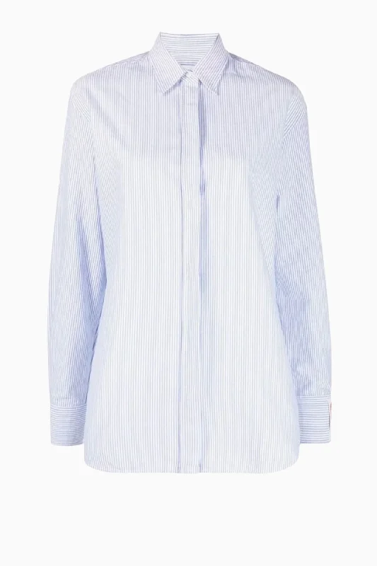 Golden Goose Boyfriend Striped Oxford Cotton Shirt - White InfinityFishing Shirts