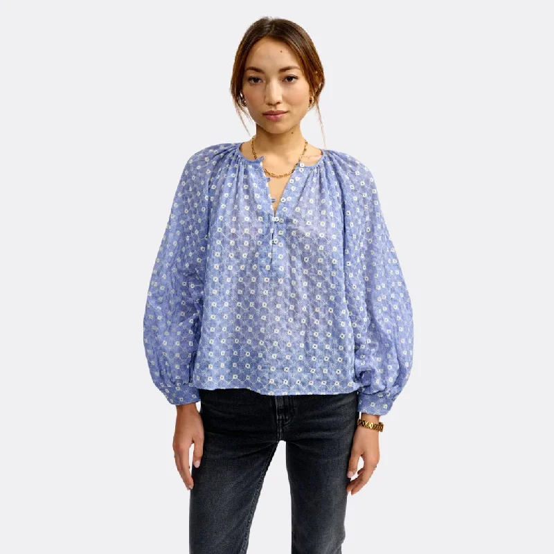 Haiti Blouse (Blueworker)Slim Fit Shirts