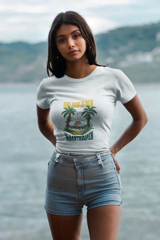 Vacation Away From People Printed T-shirt for womenRelaxed Fit T-Shirts