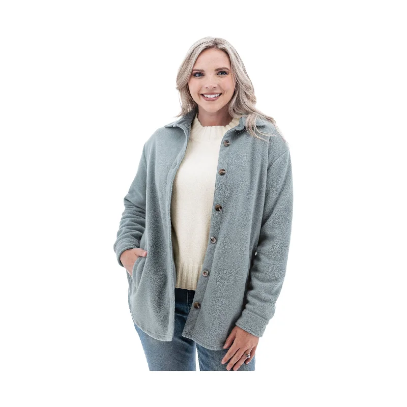 Old Ranch Women's Emery Fleece Shirt Jac - Trooper - ONLINE STORE CREDIT/EXCHANGE ONLYRelaxed Fit Shirts