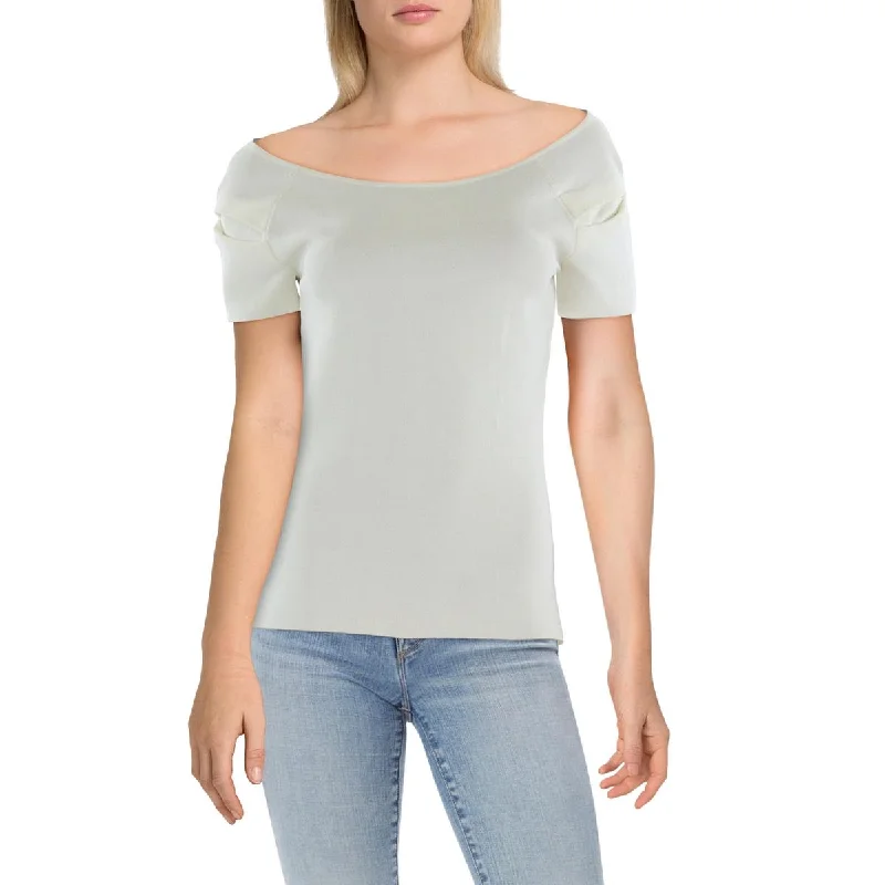 Womens Textured Off The Shoulder BlouseYoga Shirts