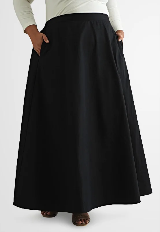 Business SkirtHaniya Structured A-Line Long Skirt