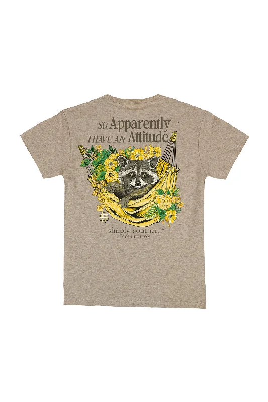 Simply Southern You Attitude T-Shirt for Women in Oat Heather | YTH-SS-ATTITUDE-OATHTHRPunk T-Shirts