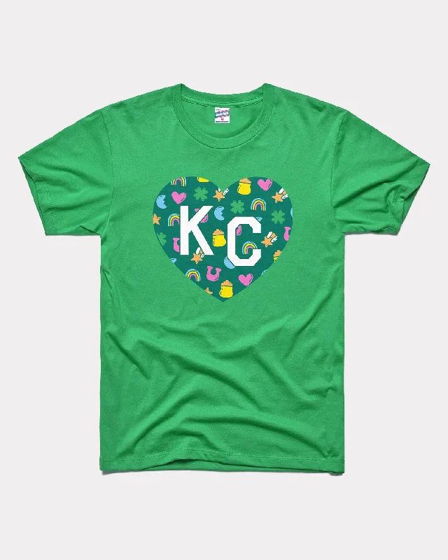 St Patrick's Day KC Heart Kelly Green T-ShirtCultural T-Shirts