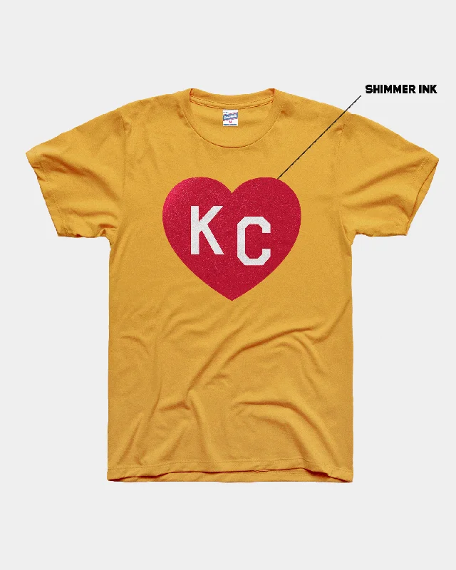 Golden Era Shimmer KC Heart Gold T-ShirtArtist T-Shirts