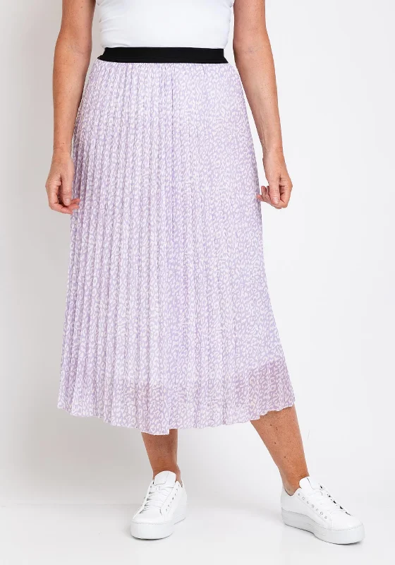 Layered SkirtSerafina Collection One Size Pleated Midi Skirt, Lilac