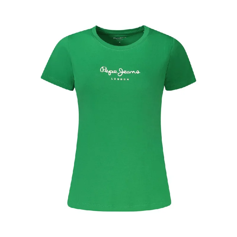 Pepe Jeans  Cotton Tops & Women's T-ShirtPrinted T-Shirts