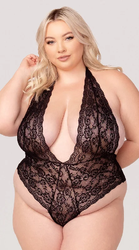 Plus size women's chiffon topsYandy Plus Size Open For You Crotchless Teddy