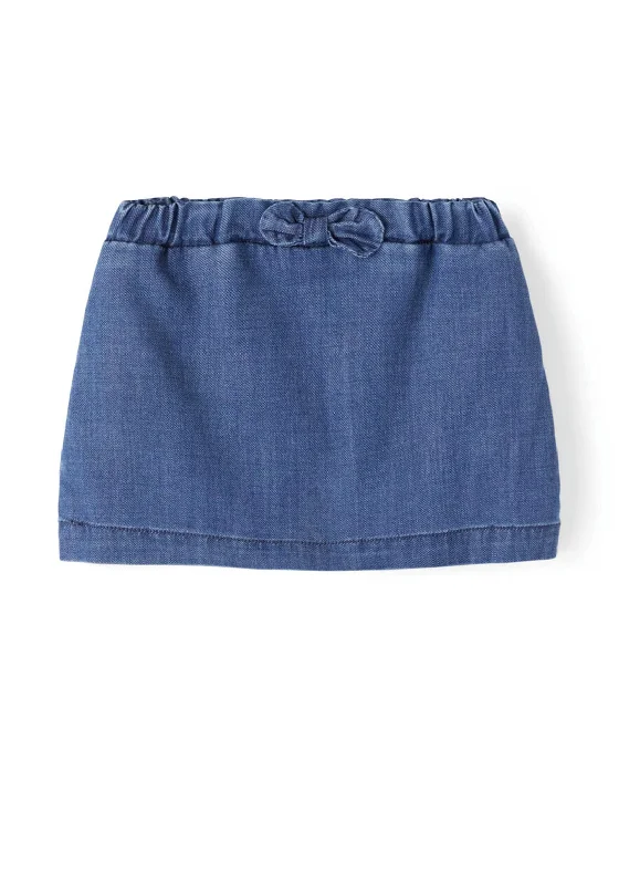 Wrap SkirtName It Baby Girl Fry Denim Bloomer Skirt, Dark Blue Denim