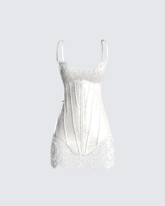 Cocktail DressRosie White Corset Dress