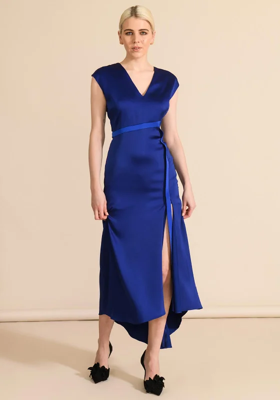 Rain DressCaroline Kilkenny Satin Max Maxi Dress, Blue