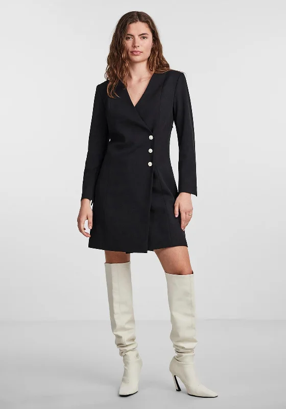 Puff-sleeve DressY.A.S Orliana Mini Blazer Dress, Black