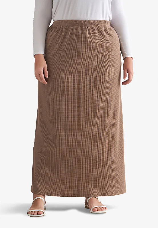 Maxi SkirtWarina Waffle Straight Cut Skirt - Coco Brown