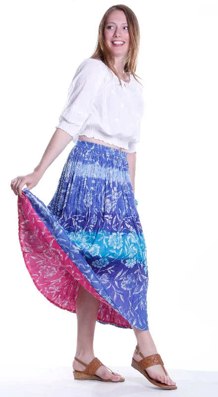 A-line SkirtLa Cera Crinkle Voile Reversible Skirt