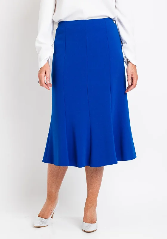 Tiered SkirtAvalon Panel Flared Midi Skirt, Royal Blue