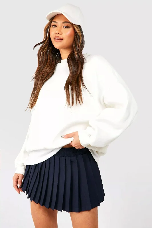 High Waisted Pleated Sweater Mini SkirtStreetwear Knit Tops