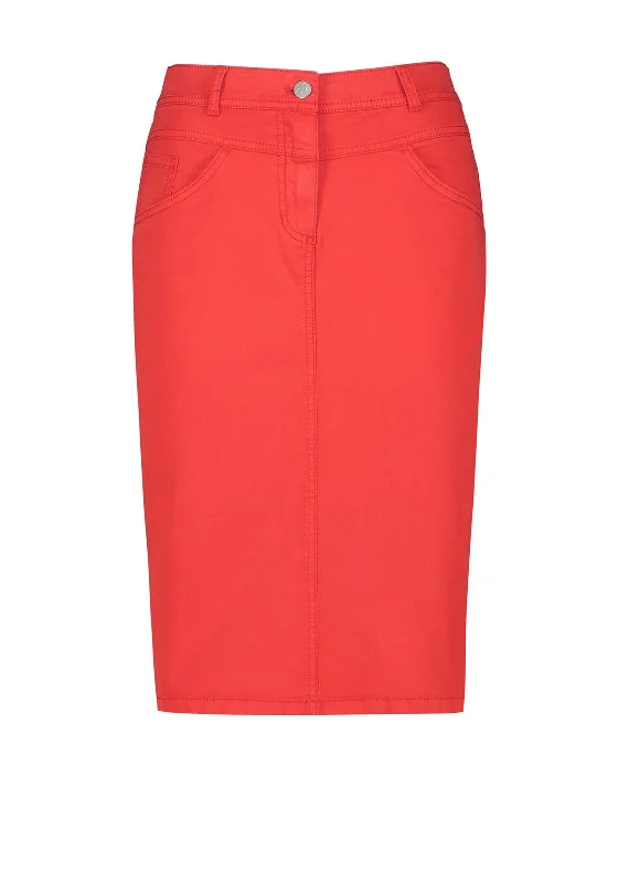 Gaucho SkirtGerry Weber Denim Pencil Skirt, Red