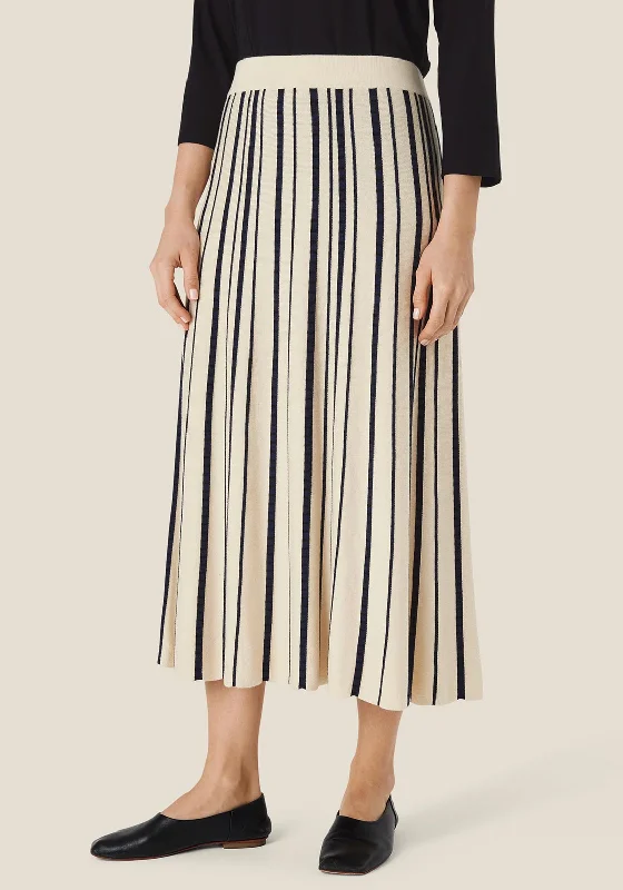 Over SkirtMasai Savanna Striped Skirt, Cream Multi