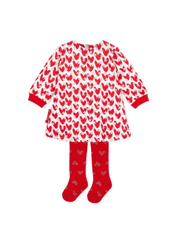 Prairie DressAgatha Ruiz De La Prada Girls Heart Tunic Dress & Tights, Red