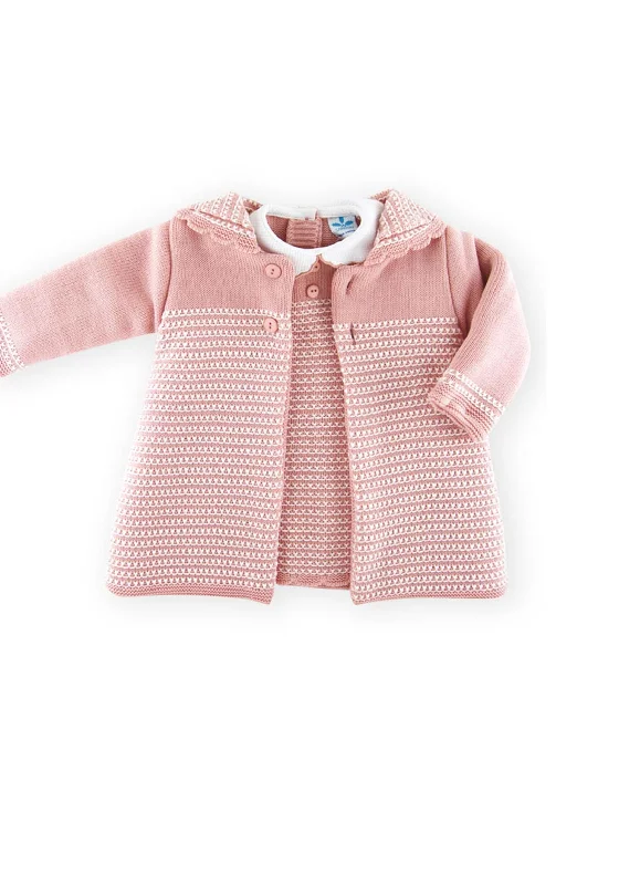 Wedding DressSardon Baby Girl Knitted Dress and Cardigan Set, Pink