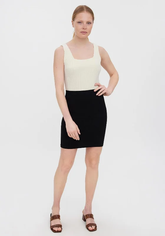 Mini SkirtVero Moda Eve Ribbed Mini Skirt, Black