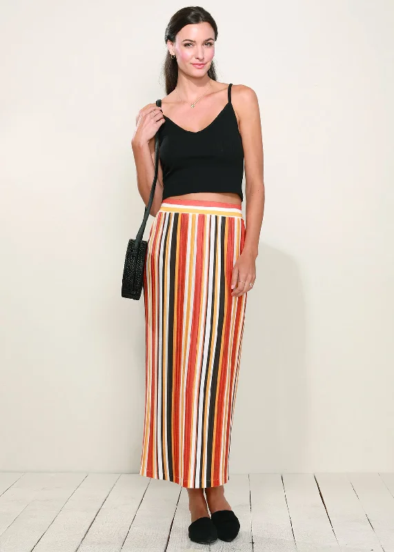 Over SkirtWomen's Elastic Waist Printed Maxi Skirt