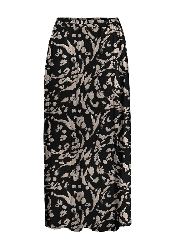 Thermal SkirtVero Moda Abstract Print Maxi Skirt, Black