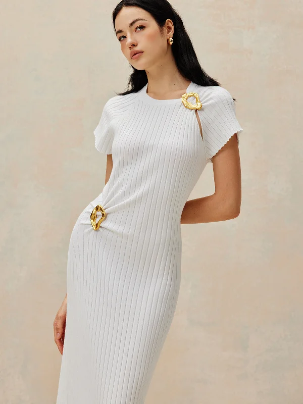 Tennis DressMetal Decoration Sweater Dress