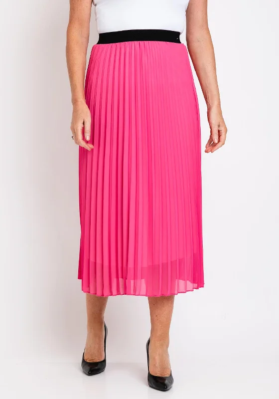 Skater SkirtThe Serafina Collection One Size Pleated Midi Skirt, Pink