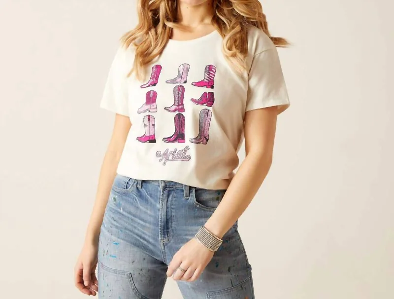 Let's Go Girls T-Shirt In Off WhiteLayered T-Shirts