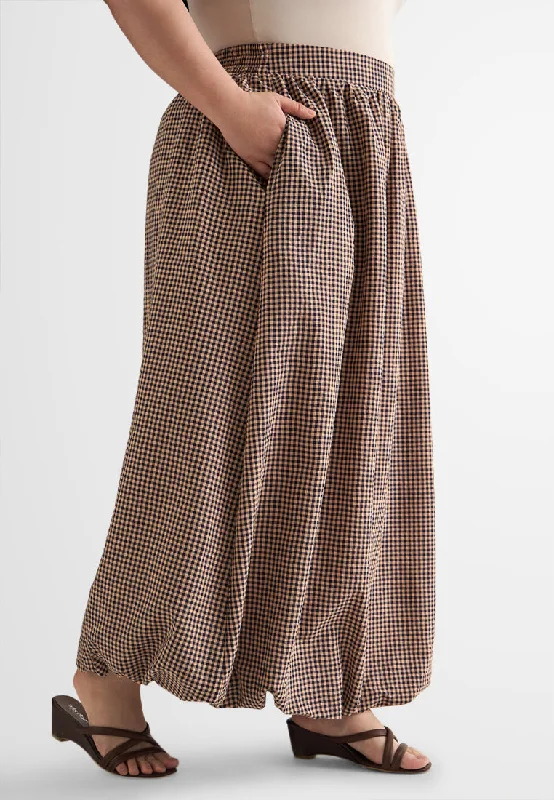 Gingham Brown