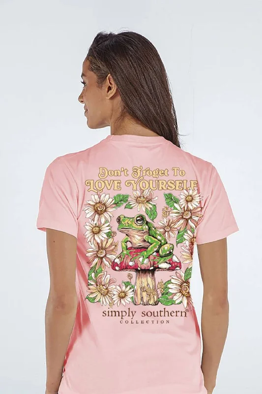 Simply Southern Frog Love Yourself T-Shirt for Women in Peach | SS-FROG-PEACHHunting T-Shirts