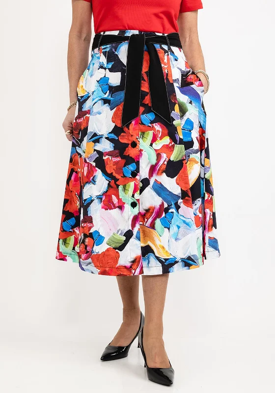 Divided SkirtDolcezza Bold Print Midi Skirt, Multi