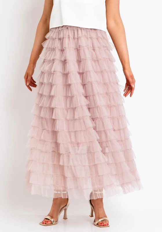 Circle SkirtThe Sofia Collection Tier Tulle Skirt, Rose