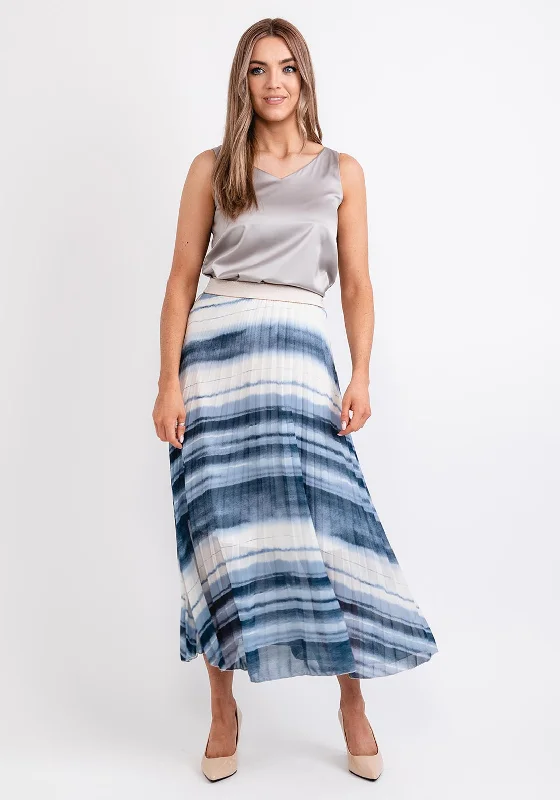 High-low SkirtSeventy1 One Size Pleated Maxi Skirt, Blue