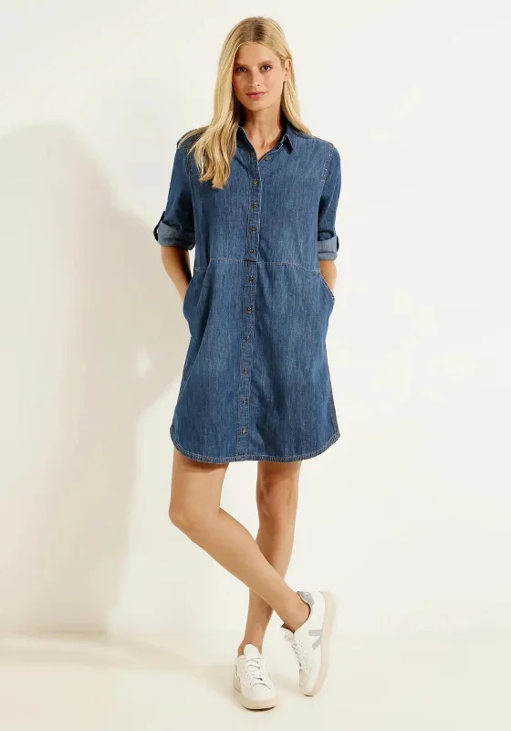 Tutu DressCecil Cotton Denim Dress, Mid Blue Wash