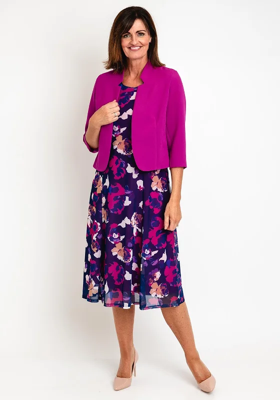 Lace DressAvalon Two Piece Bolero & Dress, Floral Magenta