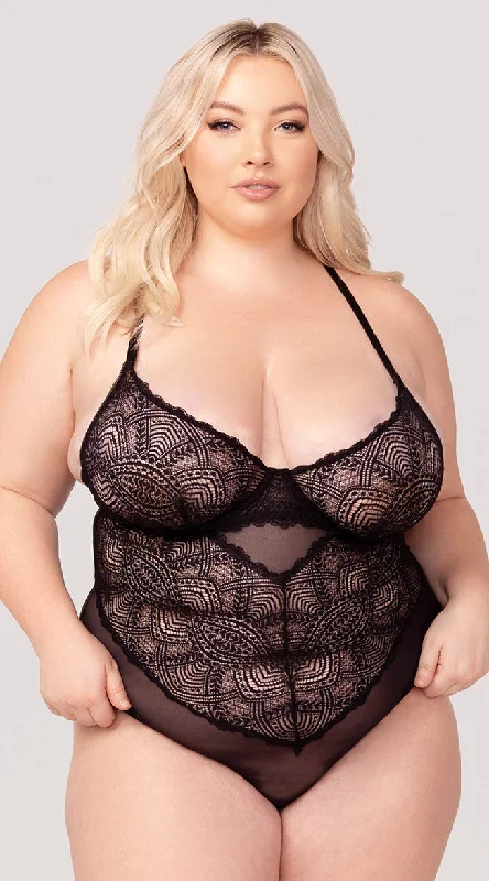 Plus size women's turtleneck topsYandy Plus Size Intricate Lover Teddy