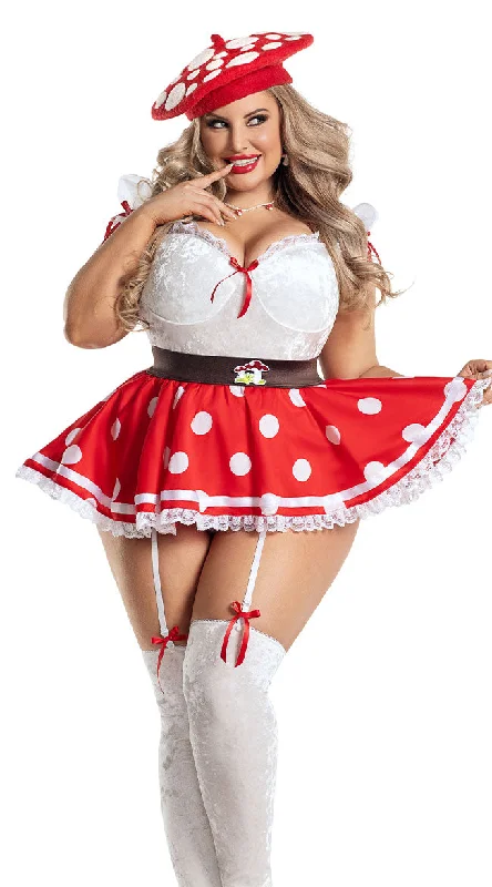 Plus size women's simple topsPlus Size Mushroom Cutie Costume