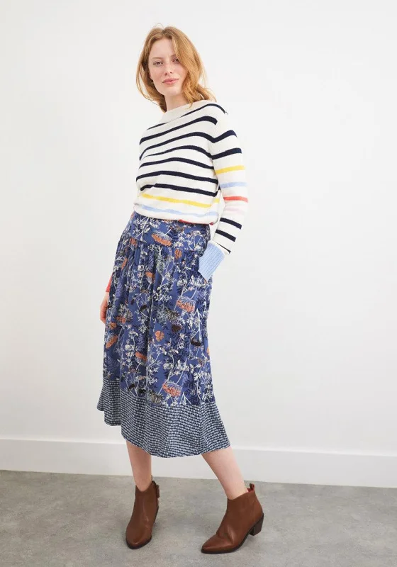 Satin SkirtWhite Stuff Eta Skirt Navy Multi Print