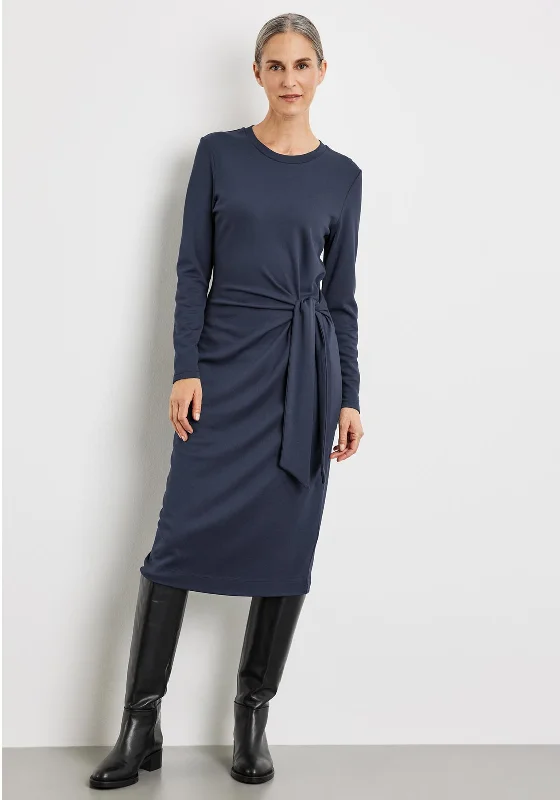 Bridal DressGerry Weber Knot Waist Midi Dress, Navy