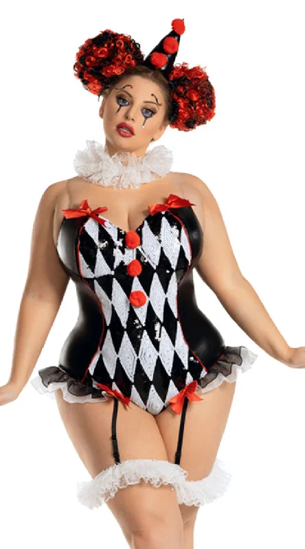 Plus size women's lace topsPlus Size Dark Harlequin Costume