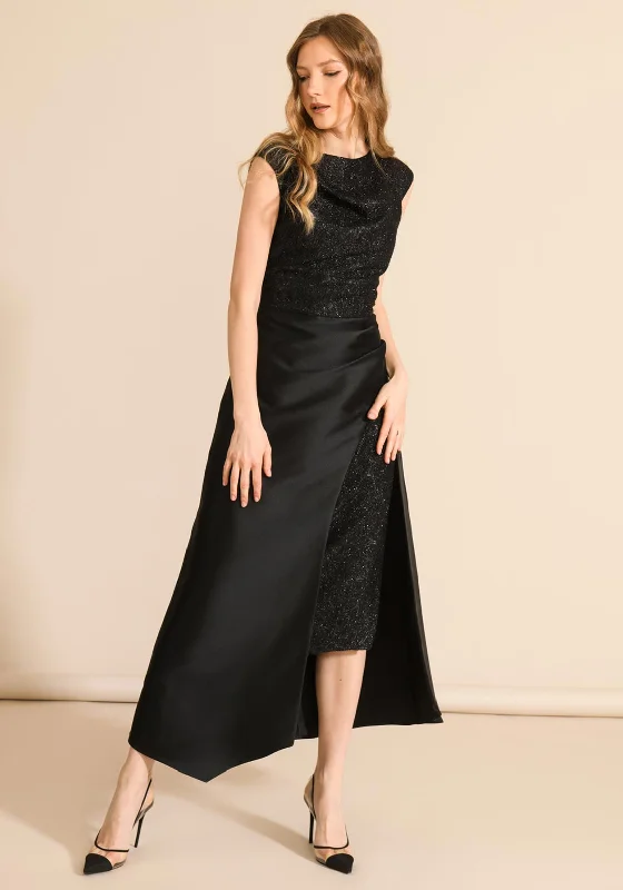 Fleece-lined DressCaroline Kilkenny Sparkle Levi Maxi Dress, Black