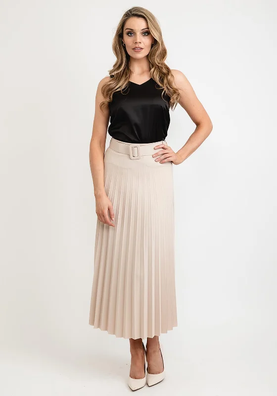 Pencil SkirtSeventy1 One Size Pleated Maxi Skirt, Cream