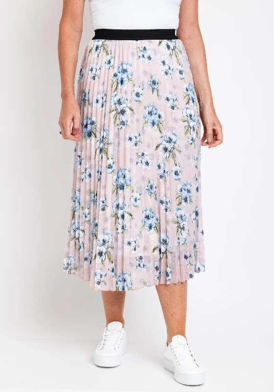 Hoop SkirtThe Serafina Collection One Size Pleated Midi Skirt, Blush